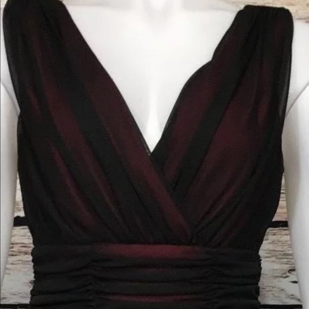 Connected Apparel 6 Black Red Overlay Dress